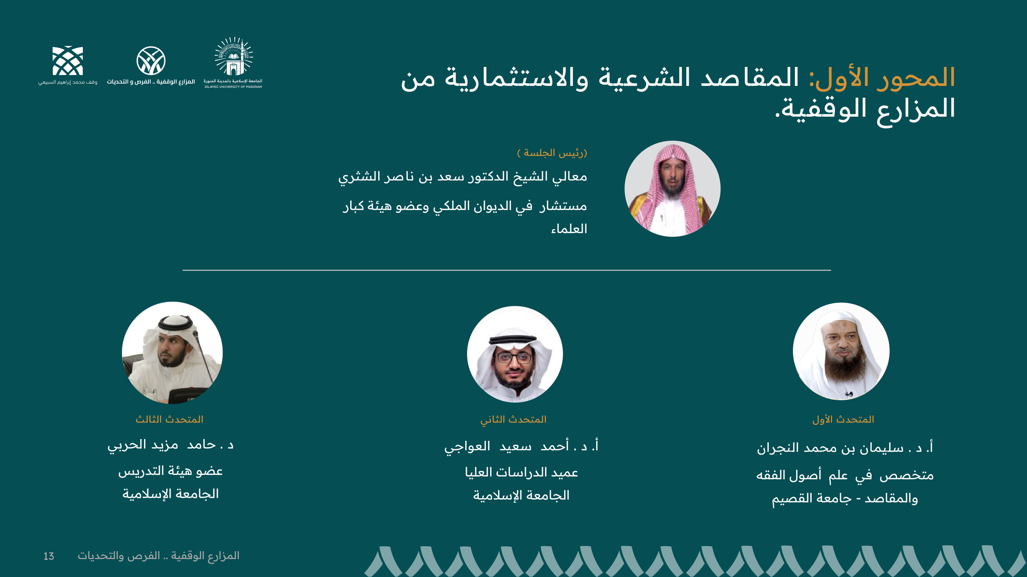 المحور الأول: المقاصد الشرعية والاستثمارية من المزارع الوقفية
